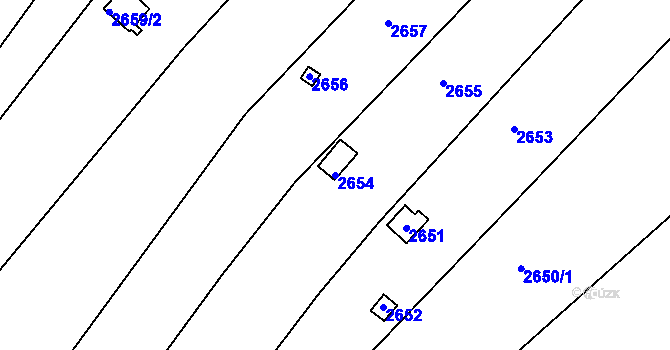 Parcela st. 2654 v KÚ Bosonohy, Katastrální mapa