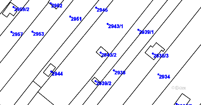 Parcela st. 2943/2 v KÚ Bosonohy, Katastrální mapa