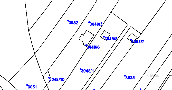 Parcela st. 3048/6 v KÚ Bosonohy, Katastrální mapa
