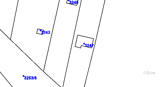 Parcela st. 3247 v KÚ Bosonohy, Katastrální mapa