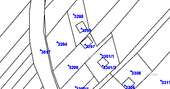 Parcela st. 3297 v KÚ Bosonohy, Katastrální mapa