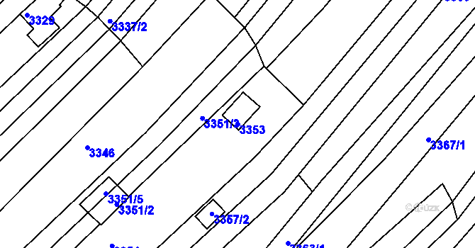 Parcela st. 3353 v KÚ Bosonohy, Katastrální mapa