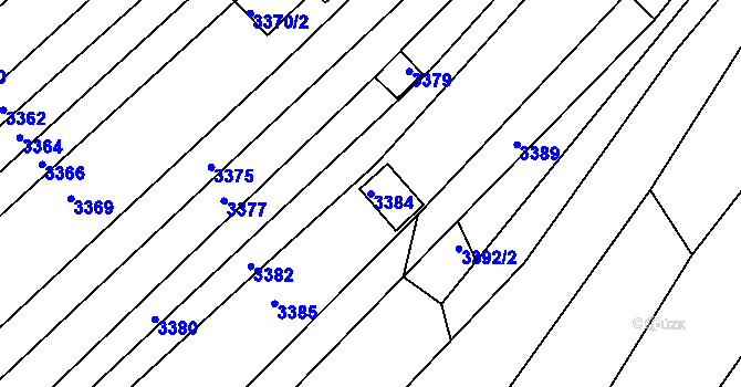 Parcela st. 3384 v KÚ Bosonohy, Katastrální mapa