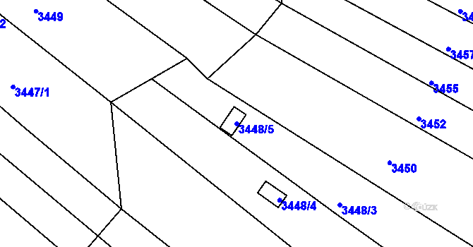 Parcela st. 3448/5 v KÚ Bosonohy, Katastrální mapa