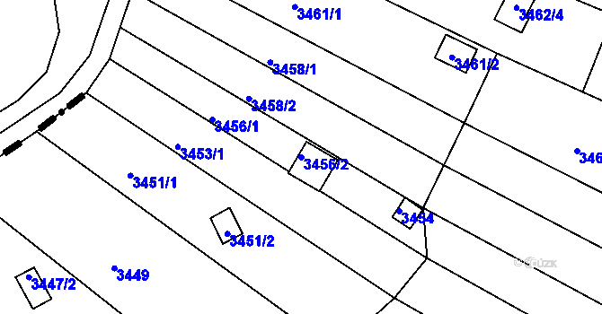 Parcela st. 3456/2 v KÚ Bosonohy, Katastrální mapa