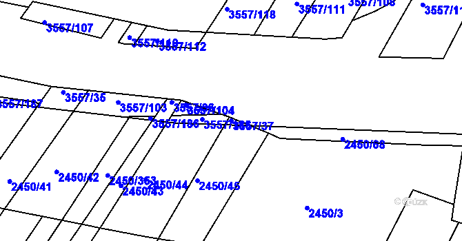Parcela st. 3557/37 v KÚ Bosonohy, Katastrální mapa
