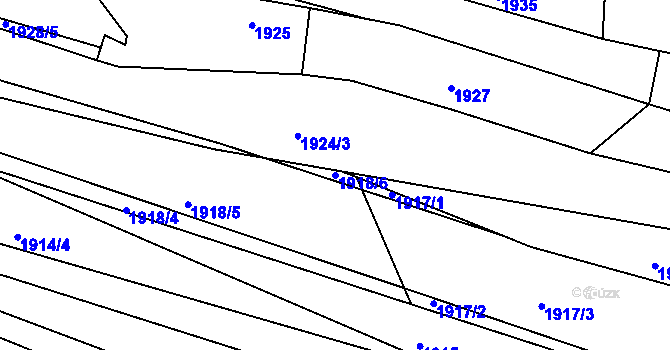 Parcela st. 1918/6 v KÚ Bosonohy, Katastrální mapa