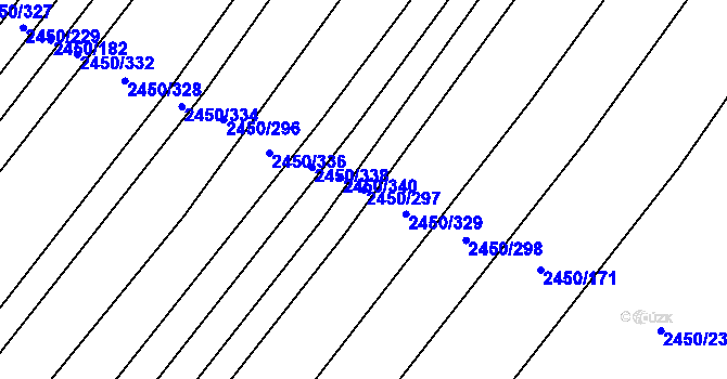 Parcela st. 2450/297 v KÚ Bosonohy, Katastrální mapa