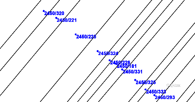 Parcela st. 2450/324 v KÚ Bosonohy, Katastrální mapa