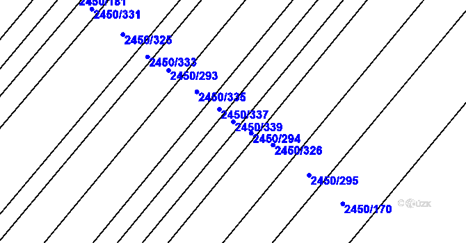 Parcela st. 2450/339 v KÚ Bosonohy, Katastrální mapa