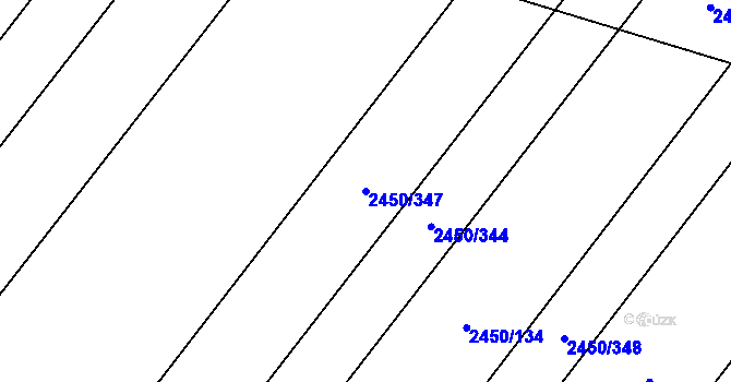 Parcela st. 2450/347 v KÚ Bosonohy, Katastrální mapa