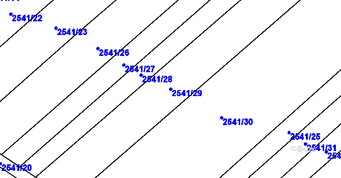 Parcela st. 2541/29 v KÚ Bosonohy, Katastrální mapa