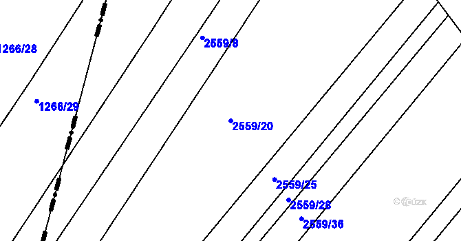 Parcela st. 2559/20 v KÚ Bosonohy, Katastrální mapa
