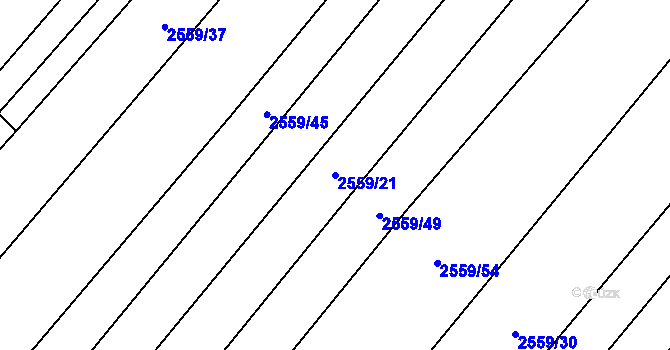 Parcela st. 2559/21 v KÚ Bosonohy, Katastrální mapa