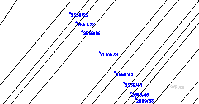 Parcela st. 2559/29 v KÚ Bosonohy, Katastrální mapa