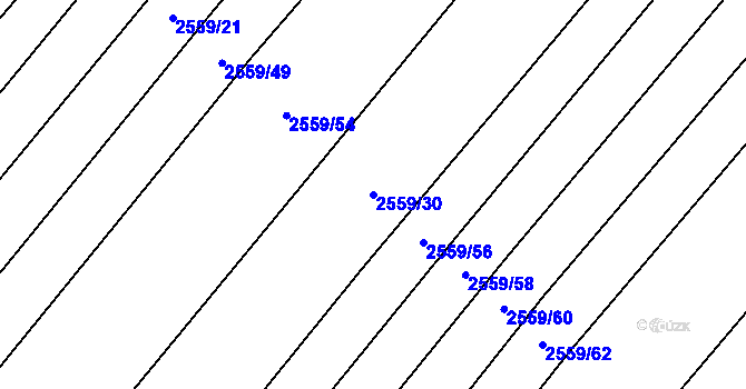 Parcela st. 2559/30 v KÚ Bosonohy, Katastrální mapa