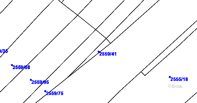 Parcela st. 2559/41 v KÚ Bosonohy, Katastrální mapa