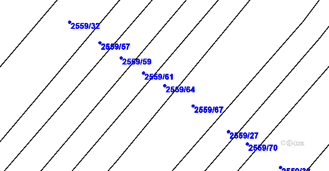 Parcela st. 2559/64 v KÚ Bosonohy, Katastrální mapa