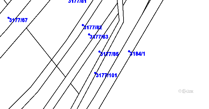 Parcela st. 3177/89 v KÚ Bosonohy, Katastrální mapa
