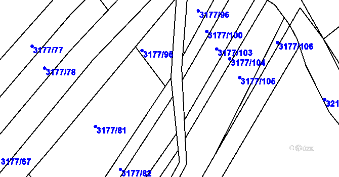 Parcela st. 3177/99 v KÚ Bosonohy, Katastrální mapa