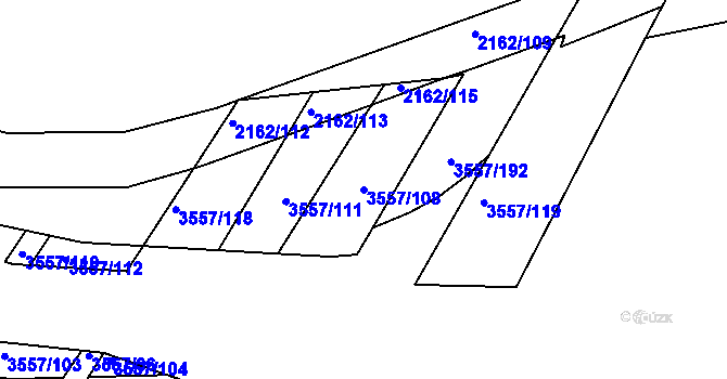 Parcela st. 3557/108 v KÚ Bosonohy, Katastrální mapa