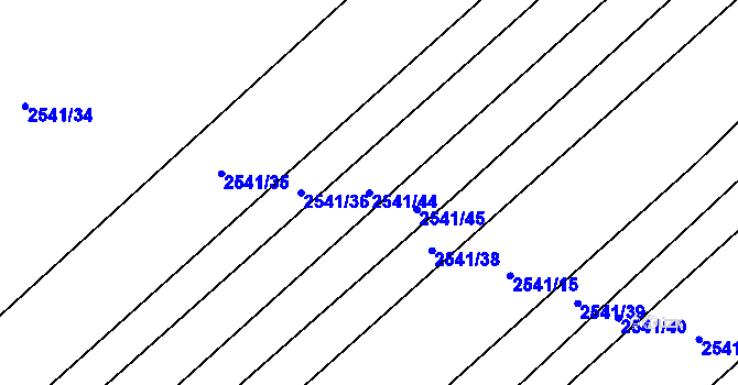 Parcela st. 2541/44 v KÚ Bosonohy, Katastrální mapa
