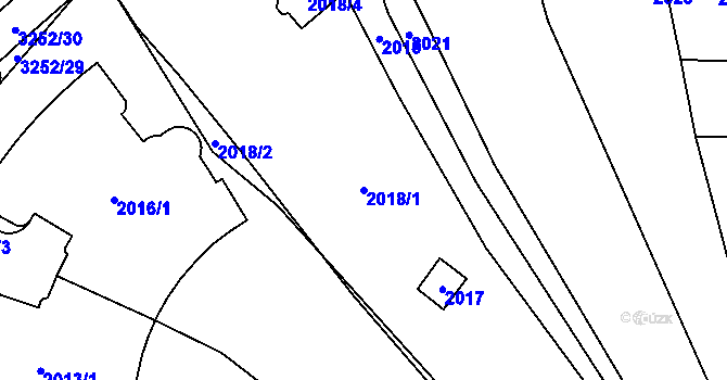 Parcela st. 2018/1 v KÚ Bosonohy, Katastrální mapa