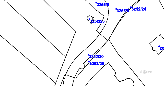 Parcela st. 3252/22 v KÚ Bosonohy, Katastrální mapa