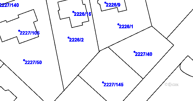 Parcela st. 2226/14 v KÚ Bosonohy, Katastrální mapa