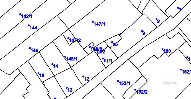Parcela st. 11/2 v KÚ Bosonohy, Katastrální mapa