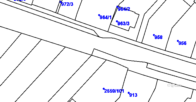 Parcela st. 3558/6 v KÚ Bosonohy, Katastrální mapa