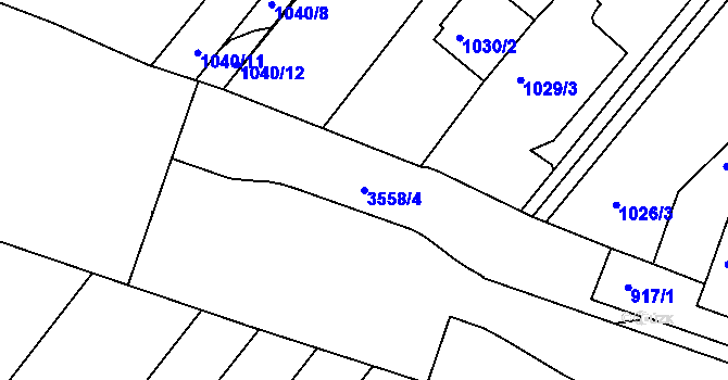 Parcela st. 3558/4 v KÚ Bosonohy, Katastrální mapa