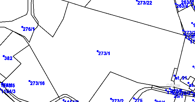 Parcela st. 273/1 v KÚ Bošice, Katastrální mapa