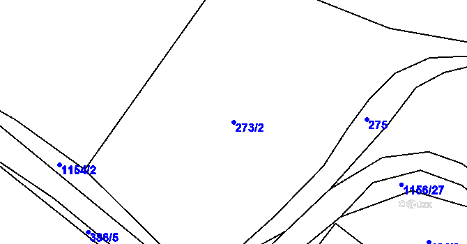 Parcela st. 273/2 v KÚ Bošice, Katastrální mapa