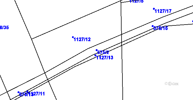 Parcela st. 575/2 v KÚ Bošice, Katastrální mapa