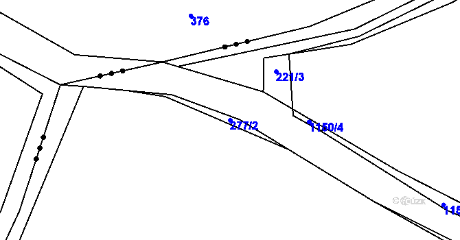 Parcela st. 277/2 v KÚ Bošice, Katastrální mapa