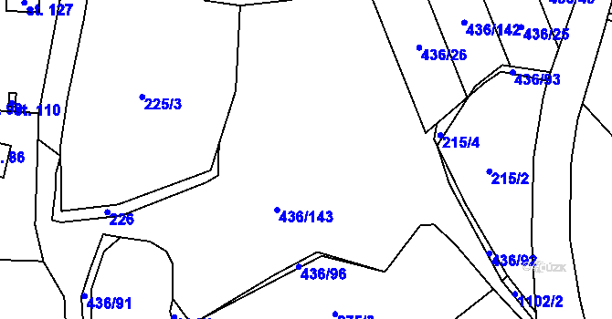 Parcela st. 436/8 v KÚ Budilov, Katastrální mapa