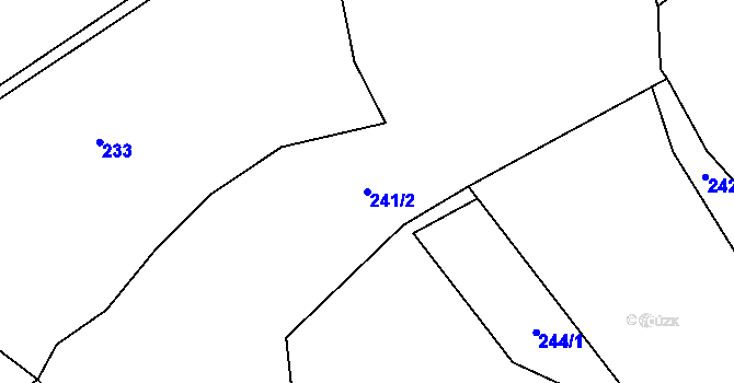 Parcela st. 241/2 v KÚ Boubská, Katastrální mapa