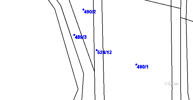 Parcela st. 524/12 v KÚ Boubská, Katastrální mapa