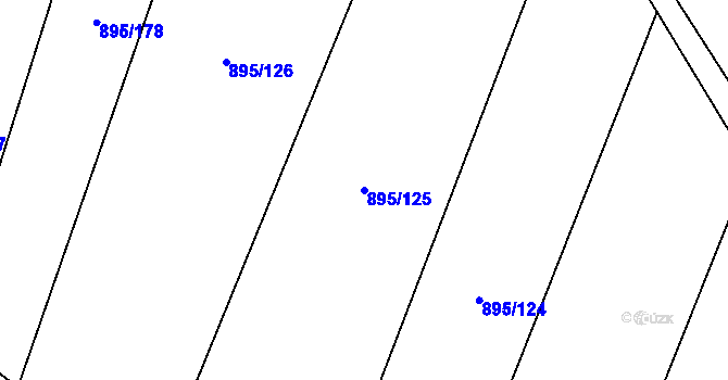 Parcela st. 895/125 v KÚ Boubská, Katastrální mapa
