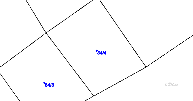 Parcela st. 84/4 v KÚ Bezděkov nad Třebůvkou, Katastrální mapa