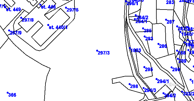 Parcela st. 297/3 v KÚ Bozkov, Katastrální mapa