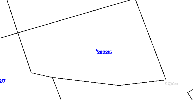 Parcela st. 2022/5 v KÚ Božanov, Katastrální mapa