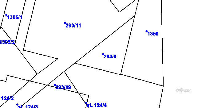 Parcela st. 293/8 v KÚ Božejov, Katastrální mapa