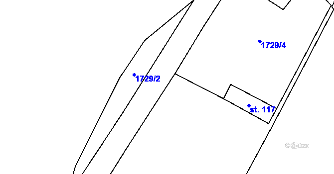 Parcela st. 2118/4 v KÚ Božejovice, Katastrální mapa