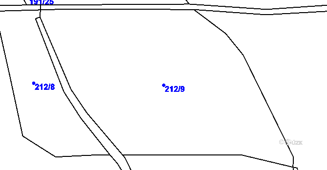 Parcela st. 212/9 v KÚ Jimlíkov, Katastrální mapa