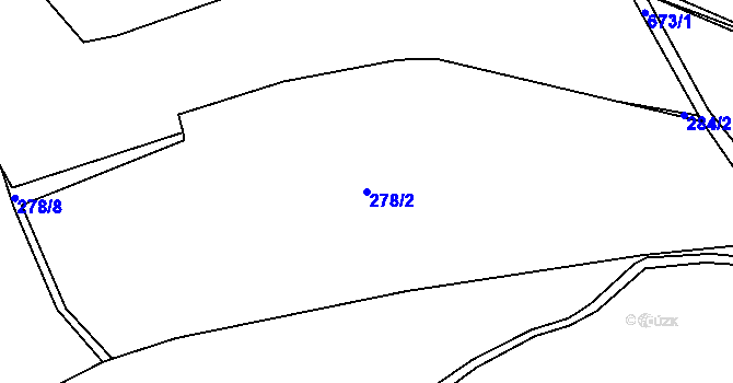 Parcela st. 278/2 v KÚ Jimlíkov, Katastrální mapa