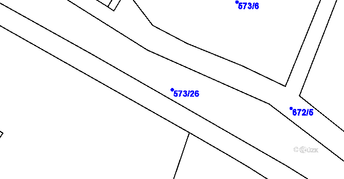 Parcela st. 573/26 v KÚ Jimlíkov, Katastrální mapa