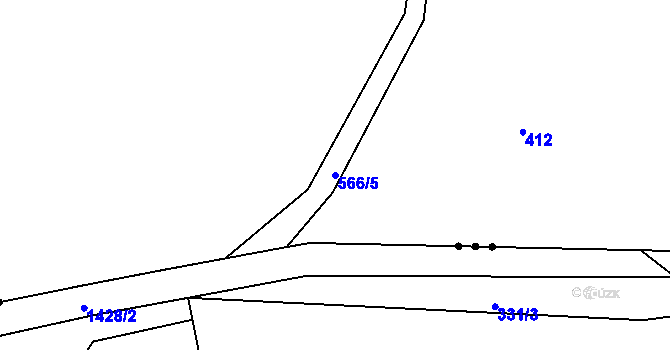 Parcela st. 566/5 v KÚ Jimlíkov, Katastrální mapa