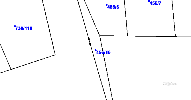 Parcela st. 456/16 v KÚ Božtěšice, Katastrální mapa